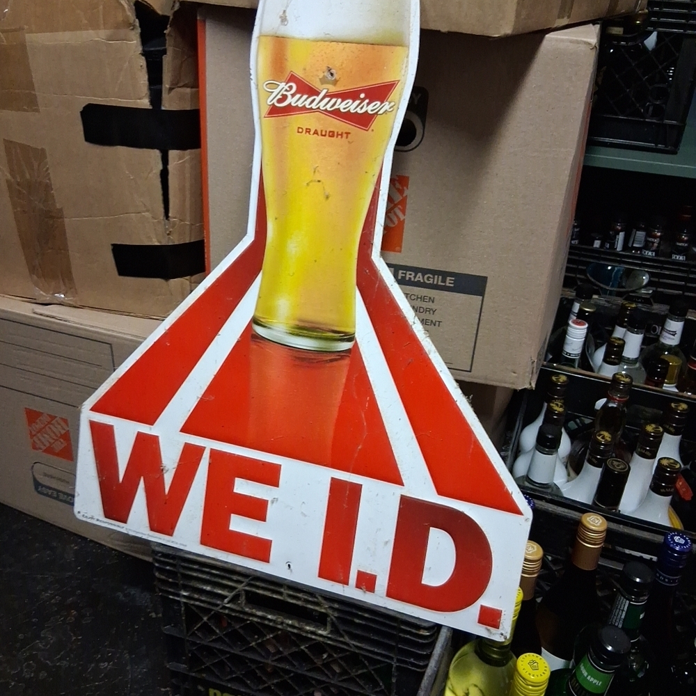 Budweiser Red and White ID Display